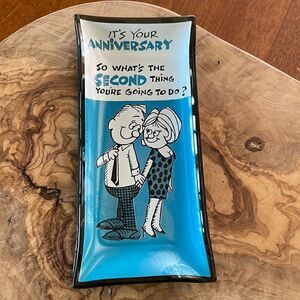 Vintage 60's Houze Art Anniversary Trinket Dish